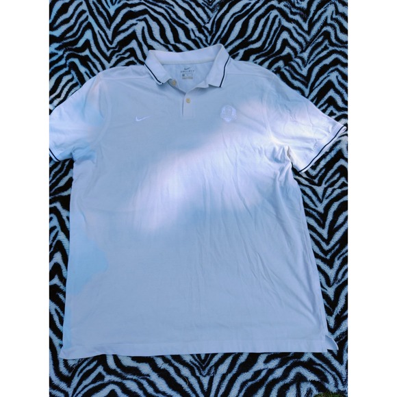Nike Dri Fit Golf Polo Shirt Mens L White Ryder Cup Whistling Strait Performance - Picture 3 of 9